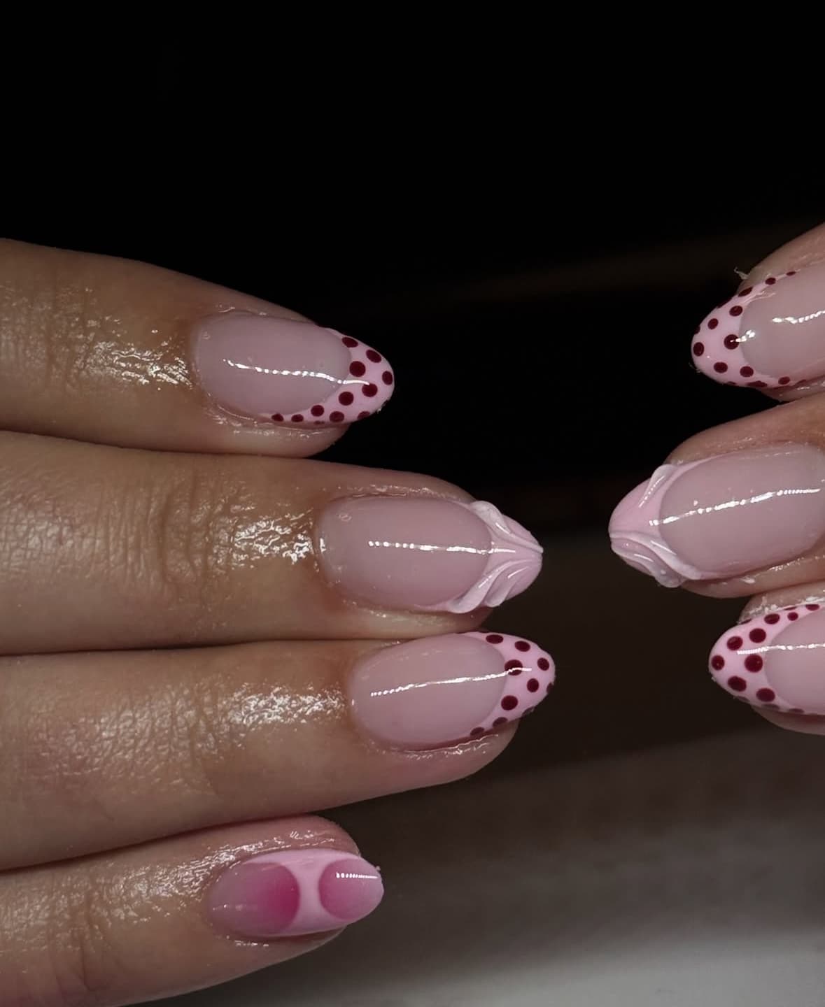 French met nail art en 3d gel